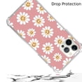 thumbnail image 3 of Pink White Daisies Case Compatible with iPhone 14 Pro,Unique Art Design TPU Bumper Cover Case, 3 of 5