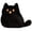 Black, variant on Cartoon Ghost Cat Plush Toy Spooky Cat Stuffed Animal Hug Pillow PP Cotton Filling 2 Inch Miniature Halloween Theme Decorative Doll for Sofa Bed or Shelf Display One