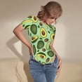 thumbnail image 5 of Naloa Avocado With Seeds Women's Short-Sleeved Onesie, One-Piece Swimsuit for Parties, dates, clubs - Small, 5 of 9