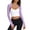 Purple, variant on Ladies Sun Protection Clothing Womens Yoga Shrug Crop Tops Solid Color Open Front Crop Cardigan Sun Protection Tops