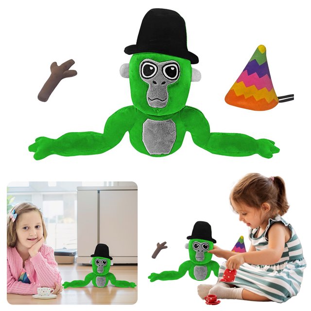 Muñeco Peluche Con Etiqueta Gorila Mono Juguete Ultrasuave