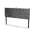 thumbnail image 6 of Baxton Studio Felix Modern and Contemporary Grey Velvet Fabric Upholstered Queen Size Headboard,Wholesale Interiors, 6 of 7