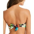 thumbnail image 2 of Women's Tropical Dreams Twist-Front Removable-Strap Bandeau Bikini Top Multi L, 2 of 4