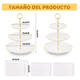 thumbnail image 2 of Kit Para Base Para Cupcake Y Postre Mesa De Dulce Exhibidore BLANCO DORADO 2 PZ, 2 of 5