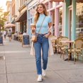 thumbnail image 6 of Women Fitted Short Sleeve Mock Neck T Shirt Stretchy Breathable Basic Top,M, 6 of 8