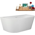 thumbnail image 2 of 63" Streamline B-388-144-CH Soaking Freestanding Tub and Tray With Internal Drain in Polished Chrome, 2 of 8