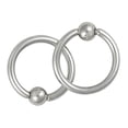 thumbnail image 1 of 2pc 16g 8mm Captive Bead Hoop Lip Nose, 1 of 5