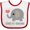 White and Red, variant on Inktastic Loved by Grandma Cute Grandchild Boys or Girls Baby Bib