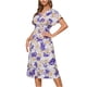 thumbnail image 1 of Vestido de playa bohemio de cintura abierta sexy de manga corta con estampado casual de moda para mujer Fridja  qw1487, 1 of 6