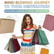 thumbnail image 5 of Pack de 25 Bolsas de Papel Kraft Naranja 8″ x 4.75″ x 10″ 150 GSM con Asas, 5 of 7