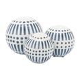 thumbnail image 6 of Decorative Ceramic Orbs for Home Decor - Coastal Inspired Sphere for Office Desk and Tabletop Decor - Casual Accent for Living Room, Bedroom, and Shelf Display - 6", 5", 4", Blue & White, 6 of 12