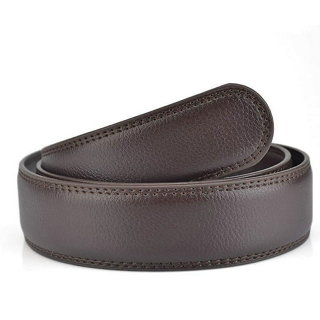 Men's 2-layer automatic buckle belt headless leather belt leather belt