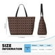 thumbnail image 4 of Fotbe Brown Gold Grid Bolsa de Viaje para Playa - Resistente al Agua, Bolsa Tote de Gran Capacidad y Ligera con 7 Bolsillos para Mujeres y Hombres, 4 of 7