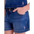thumbnail image 4 of U.S. Polo Assn. Girls Knit Denim Pull On Short, Sizes 4-18, 4 of 6