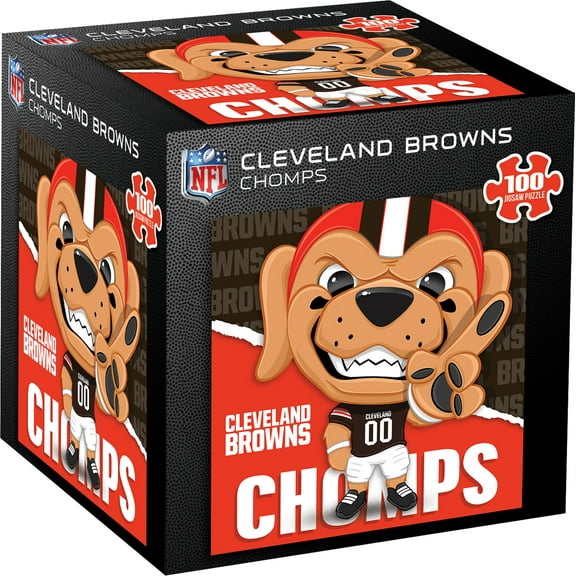 MasterPieces Officially Licensed Chomps - Cleveland Browns Mascot 100 Piece Jigsaw Puzzle