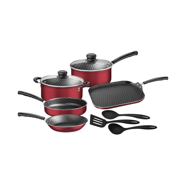 Batería de Cocina Tramontina Primaone 10 Piezas Color Roja 27899-329