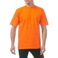 thumbnail image 3 of Pro Club Men's Heavyweight Cotton Short Sleeve Crew Neck Orange T-Shirt, 3 of 4