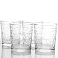 thumbnail image 4 of Gibson Home Great Foundations 4 Piece 13 oz Embossed Glass Set, Durable Clear Drinking Glasses Set for Water, Juice, Soda & Everyday Use, Elegant Textured Design Glassware for Kitchen, Dining & Home, 4 of 5