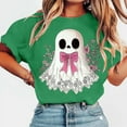 thumbnail image 2 of Taqqpue Women Halloween Shirts Casual Printed Short Sleeve Crewneck T Shirts Cotton Blouse Tops Loose Fit Plus Size Pullover Tops for Halloween, 2 of 4