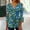 A122 Blue ➤➤ 3/4 Sleeve T Shirts for Women, variant on Woman Clothes Three Quarter Sleeve Tops Woman Floral Button Down V Neck T Shirts Loose Fit Trendy Summer Tops 2025 Dressy Casual Blouses Soft Comfy Basic Tees