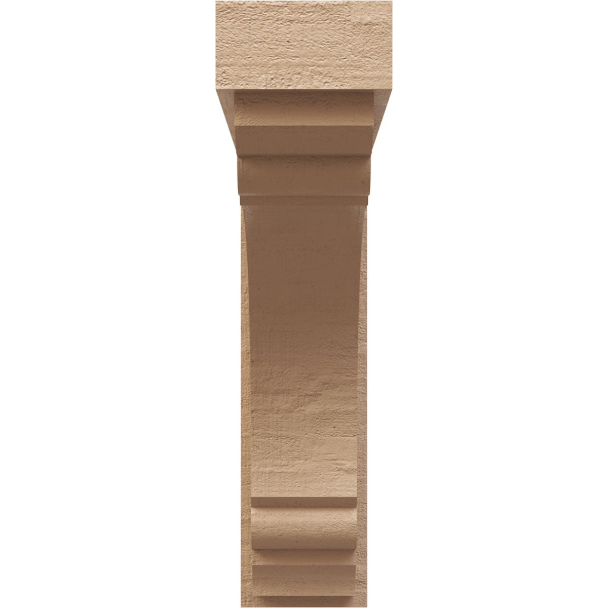 5"W x 20"D x 20"H Thin Warren Rough Cedar Woodgrain TimberThane Corbel, Primed Tan