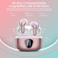 thumbnail image 4 of Auriculares inalámbricos BESNOOW Bluetooth 5.4 HiFi Stereo IP7 Rose Gold, 4 of 7