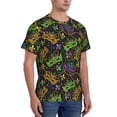 thumbnail image 2 of Qekee Mardi Gras Surface Classic Fit T-Shirt Men's Shirt Men's Tight Short Sleeves for Exercise, Running, Mountaineering - Mardi Gras Surface, 2 of 9