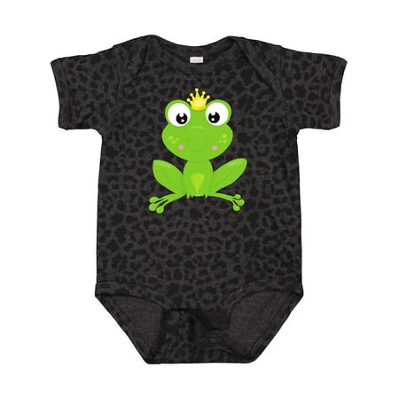 

Inktastic Cute Frog Green Frog Crown Frog Prince Gift Baby Boy or Baby Girl Bodysuit