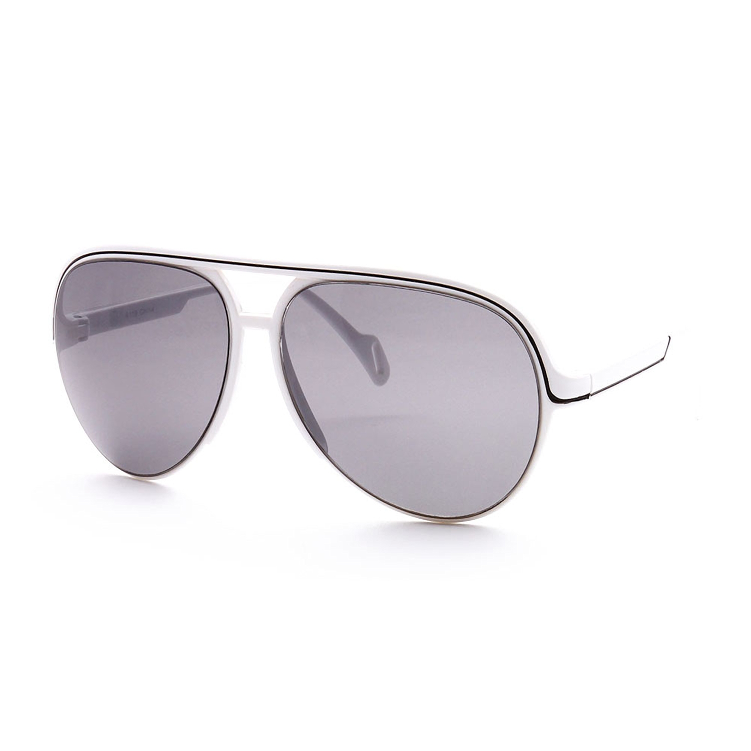 MLC Eyewear Classic 70s Racer Inspired Flat Top Aviator Sunglasses