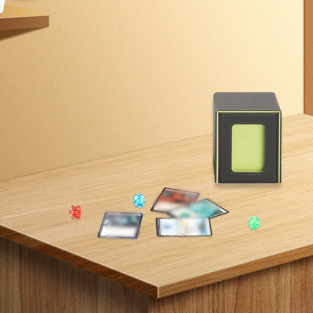 Caja de baraja de cartas, protección de cartas de juego coleccionable, tarjetero resistente a arañazos verde