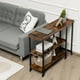 thumbnail image 3 of Costway Mesa de Servicio Giratoria con 3 Estantes y Tablero Amplio de Veta de Madera, Mesa Móvil con 6 Ruedas Universales, Estructura Metálica para Oficina, Dormitorio, Estudio, 101 x 30 x 72,5cm, 3 of 5