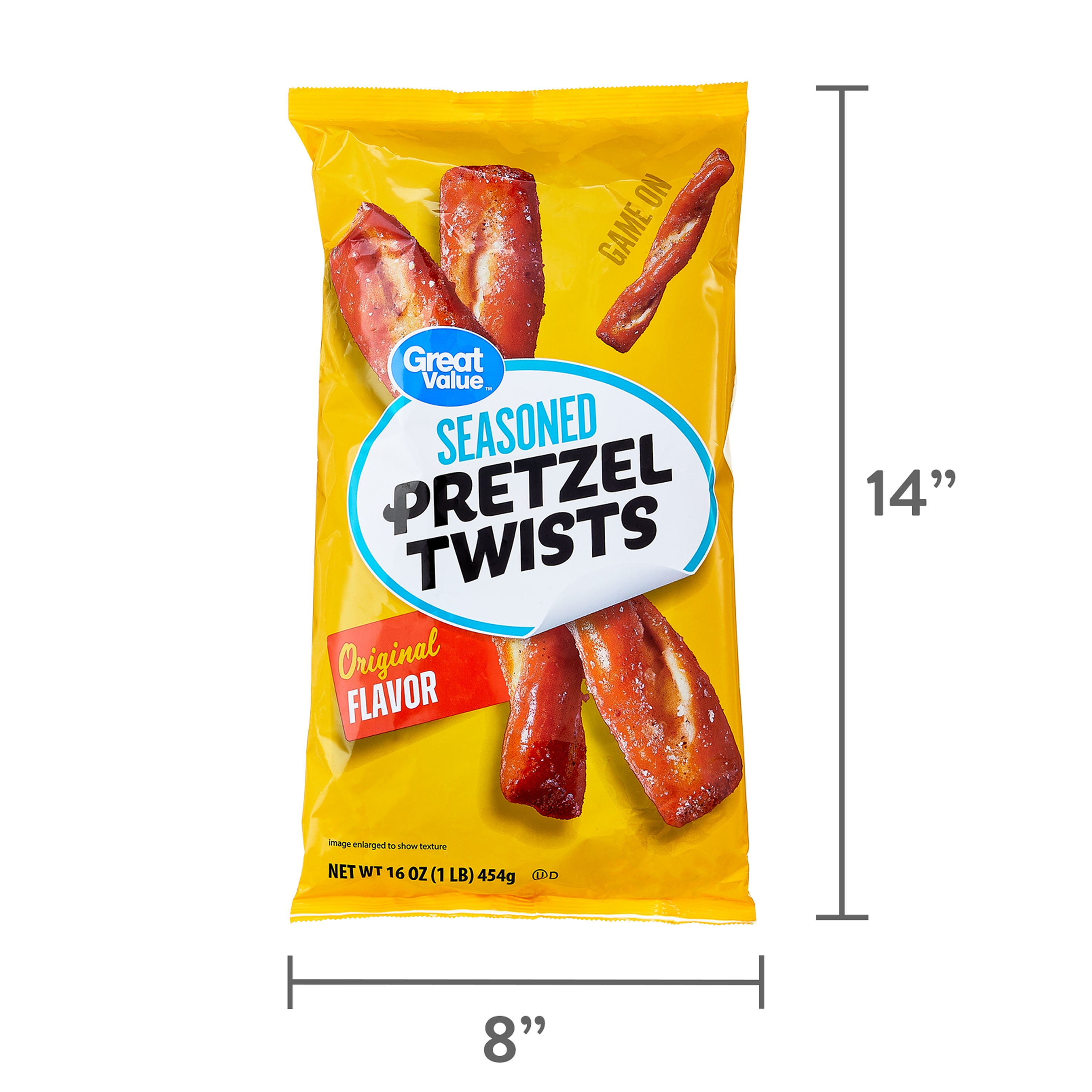 Great Value Original Seasoned Pretzel Twists, 16 oz