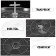 thumbnail image 3 of EXHUMKY 5Ud Plato De Plástico Transparente Para Caca De Pájaros Con Circular Práctico, 3 of 7