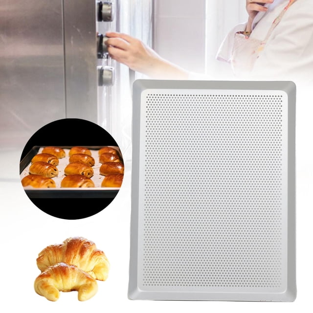 Bandeja antiadherente para hornear, bandeja para pasteles, aleación de aluminio, utensilios para hornear de fácil uso, hoja para hornear para uso 35cmx25cm