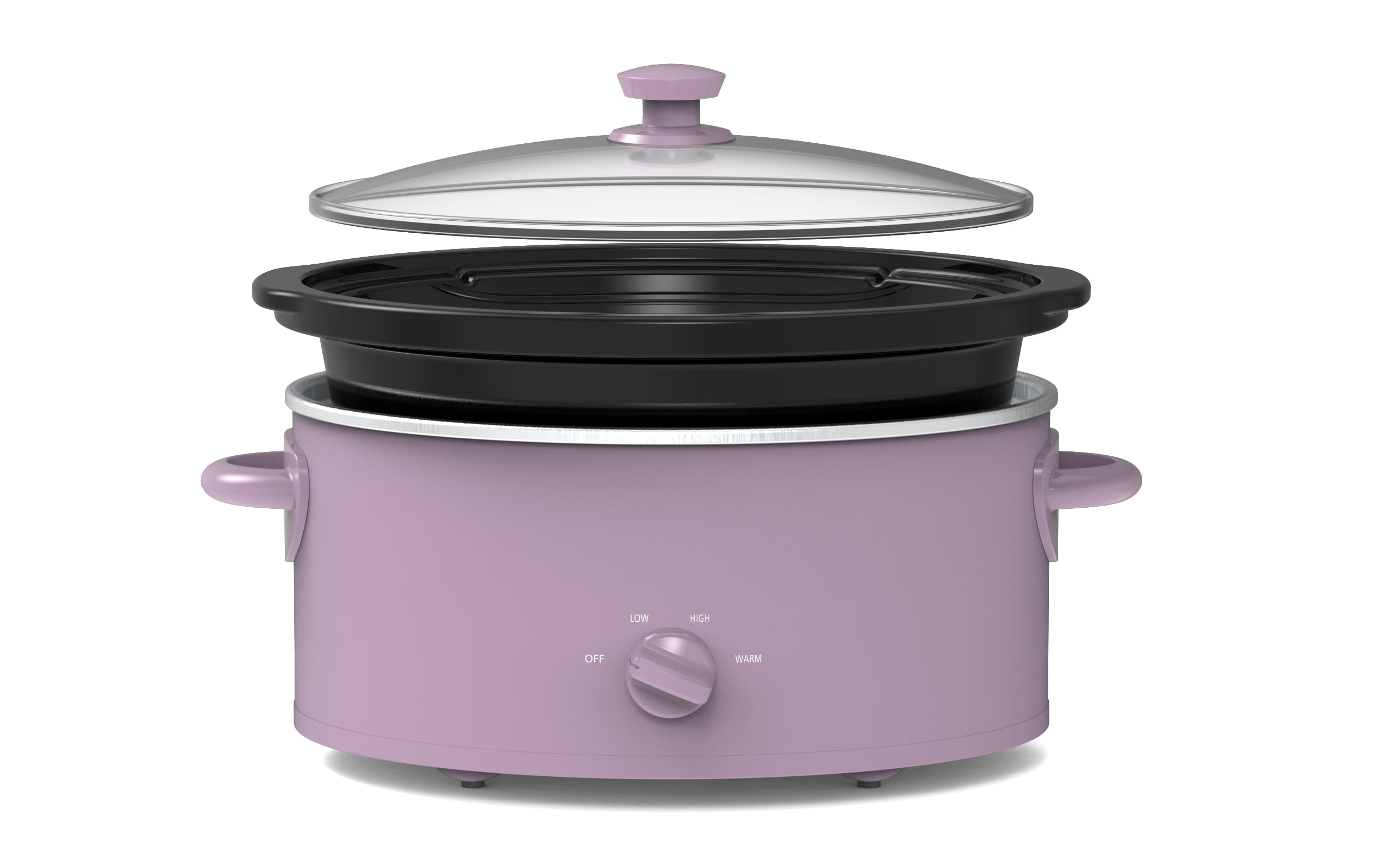 Mainstays 6 Quart Slow Cooker, Lilac Bloom, Model MS8400778514-09