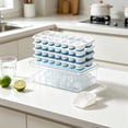 thumbnail image 1 of Bandeja para cubitos de hielo con tapa y caja de almacenamiento | Molde de silicona para hielo, 1 of 6