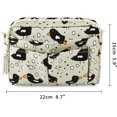 thumbnail image 2 of E-WEICHEN - Organizador de portafolios con múltiples bolsillos y cremallera, neceser de maquillaje, artículos esenciales de viaje para mujer, estuche impermeable para lápices, papelería, diario,, 2 of 6