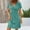01 Green, variant on Weiqiqre Plus Size Dresses for Curvy Women Casual Summer Twist Front V Neck Short Sleeve Mini Dress, S-XXL