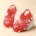 thumbnail image 2 of JUMEYU Girls Jelly Sandals Summer Costume Dress Shoes Fisherman Gladiator Flat Sandals for Toddler/Little Kid/Big Kid Size 12 (Red,Little Kids 12), 2 of 8