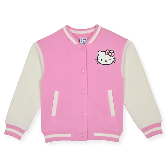 Chaqueta Hello Kitty para niñas Varsity Letterman Bomber Bonbon Pink