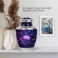 thumbnail image 6 of MUKTIVE Daisy Funeral Urns for Adult Ashes Women - Large Urn for Human Ashes Adult - Purple Memorial Urn for Mom & Dad - 10 Inch Urns for Funeral Grandfather, 6 of 7