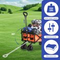 thumbnail image 4 of ModFusion Folding Wagon Cart with Table, Large Capacity, Adjustable Handle, Foldable for Outdoor Activities, Orange, 4 of 6