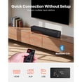 thumbnail image 3 of KFFKFF Sound Bar for Smart TV, 2.0 Channel, 17-Inch Compact Soundbar TV Speakers for Projector, Bluetooth AUX Connection, Remote Control, 3 of 9