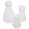 thumbnail image 2 of 3pcs Plastic Conical Flask Wide Mouth Erlenmeyer Flask 50mL+100mL+250ml Educational Science Lab Equipment for Laboratory School Learning, 2 of 5