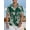 Green & White - Palm Tree, variant on COOFANDY Hawaiian Shirt for Men Short Sleeve Floral Button Down Shirt Tropical Casual Summer Beach Shirts Print8 L