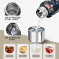 thumbnail image 3 of 20 Oz Pioneer Flower Coffee Tumbler Double Wall Insulated Stainless Steel Water Bottle | Metal Reusable Thermoses Flask with Cup Cap | Leak & Sweat Proof with Anti-Dust Lid, 3 of 7