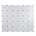 thumbnail image 2 of Tcbosik 30 Cube Organizer Stackable Plastic Cube Storage Shelves Design Multifunctional Modular Closet Cabinet With Hanging Rod White Doors And Black Panels, 2 of 2