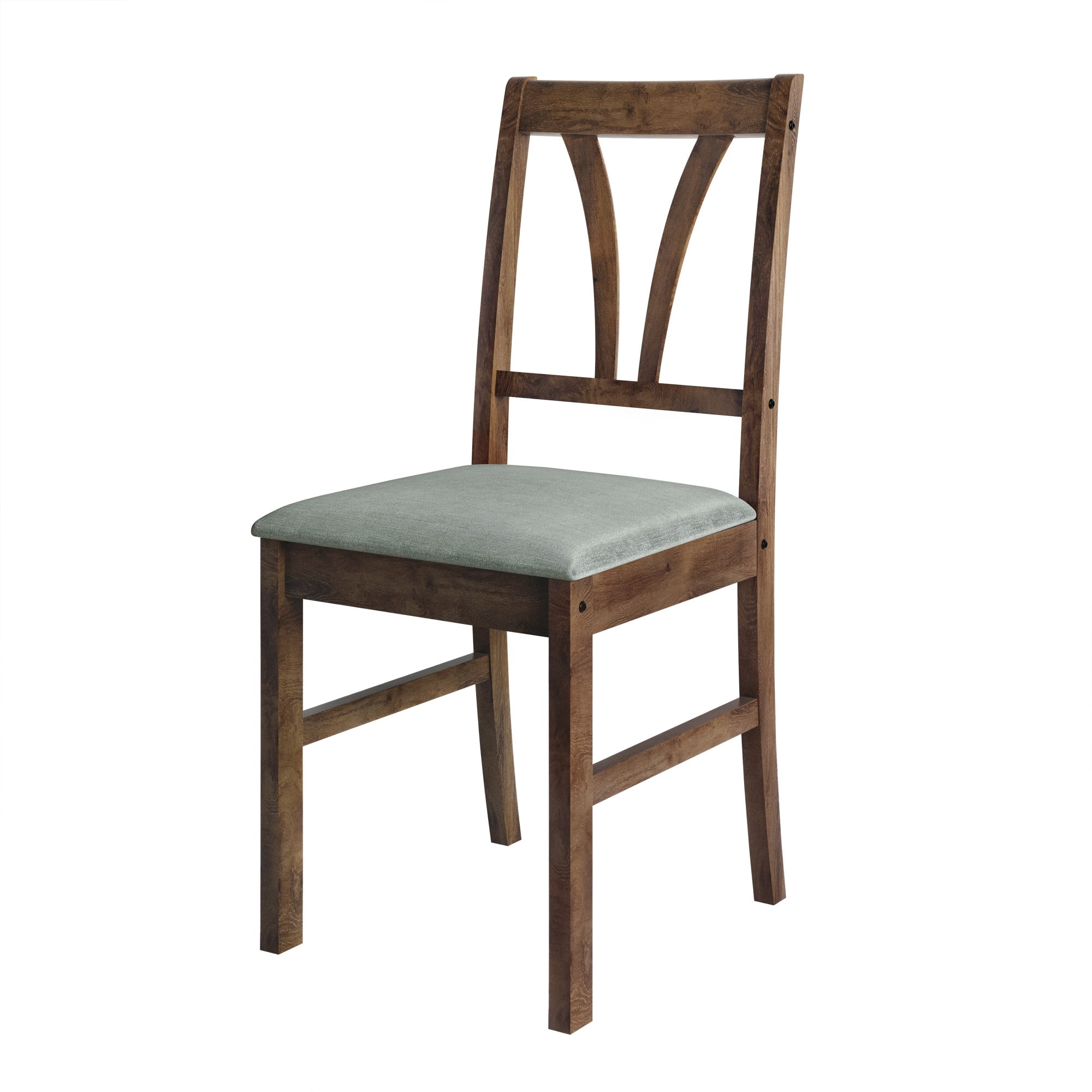 Home Design Dothan 4-Piece Counter Height Dining Chair Set with Padded Seats, Slat-Back Design, Sturdy Wood Frame, Modern Style, Brown