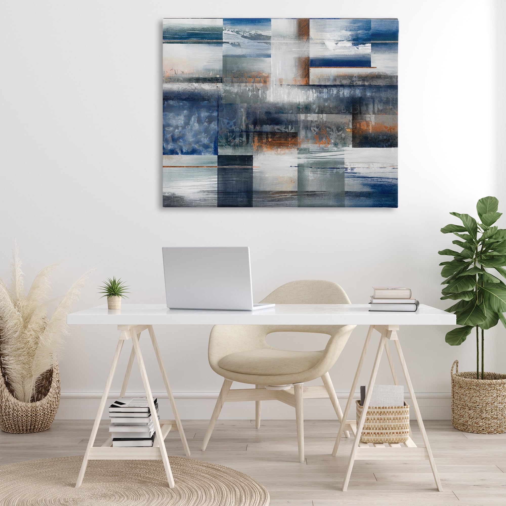 Stupell Industries Nautical & Nature Collage Abstract Painting Gallery Wrapped Canvas Art Print Wall Art, 48 x 36