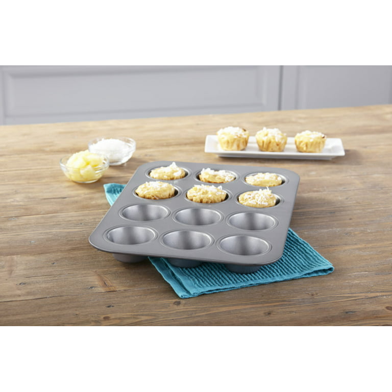 Focus Products 12-Cup Glazed Muffin Pan, Large